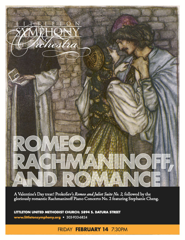 Illustration of Romeo and Juliet holding hands and looking lovingly at each other