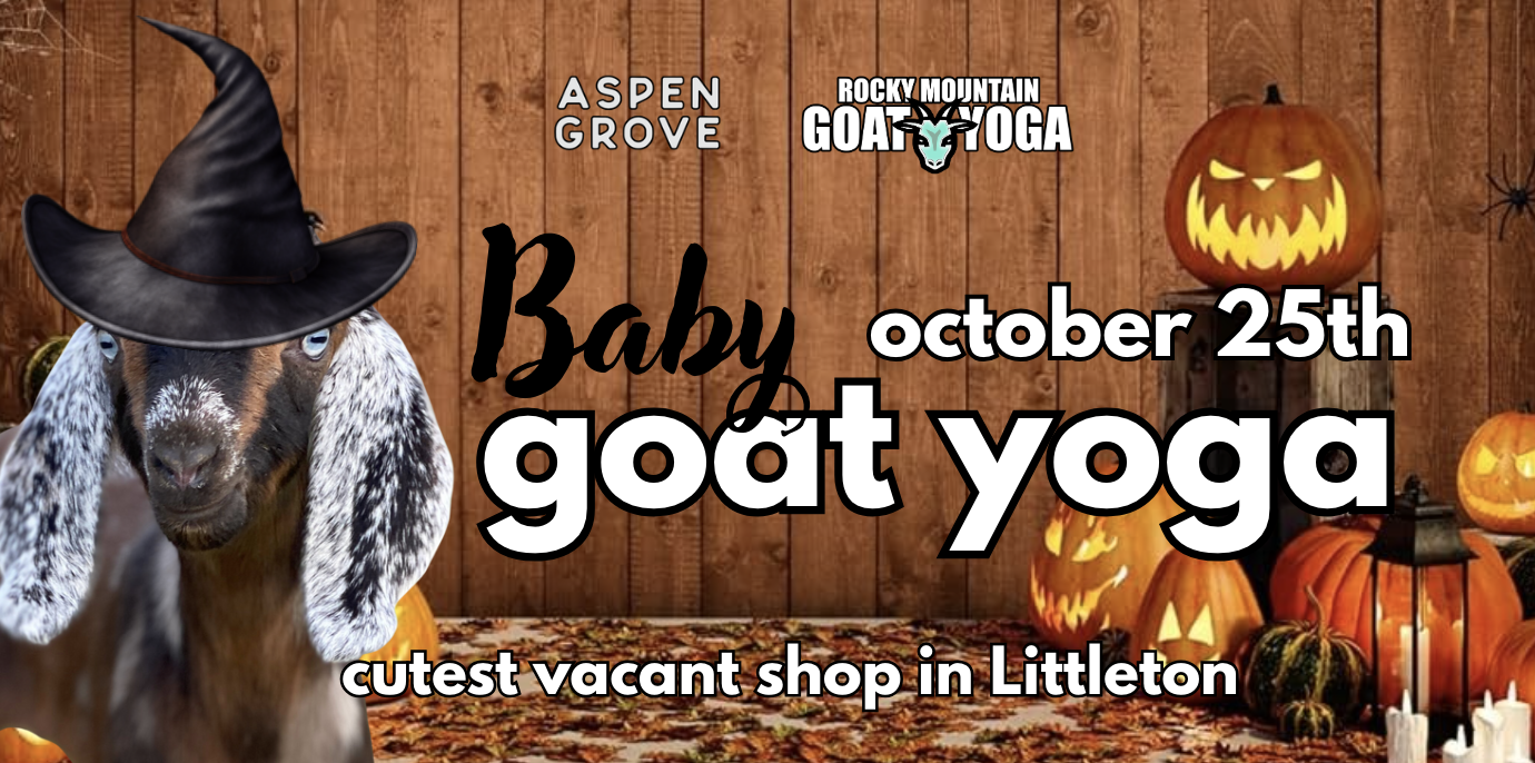 halloween goat yoga