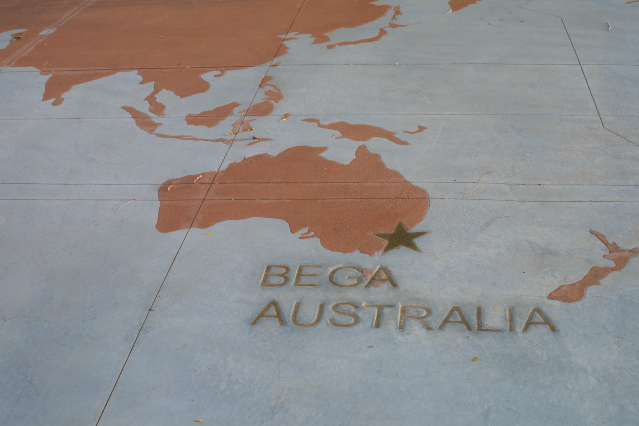 Bega, Australia on map in Bega Park