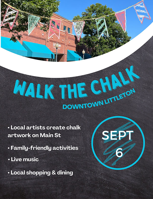 Walk the Chalk Festival in Downtown Littleton on Sept 6, 2025.