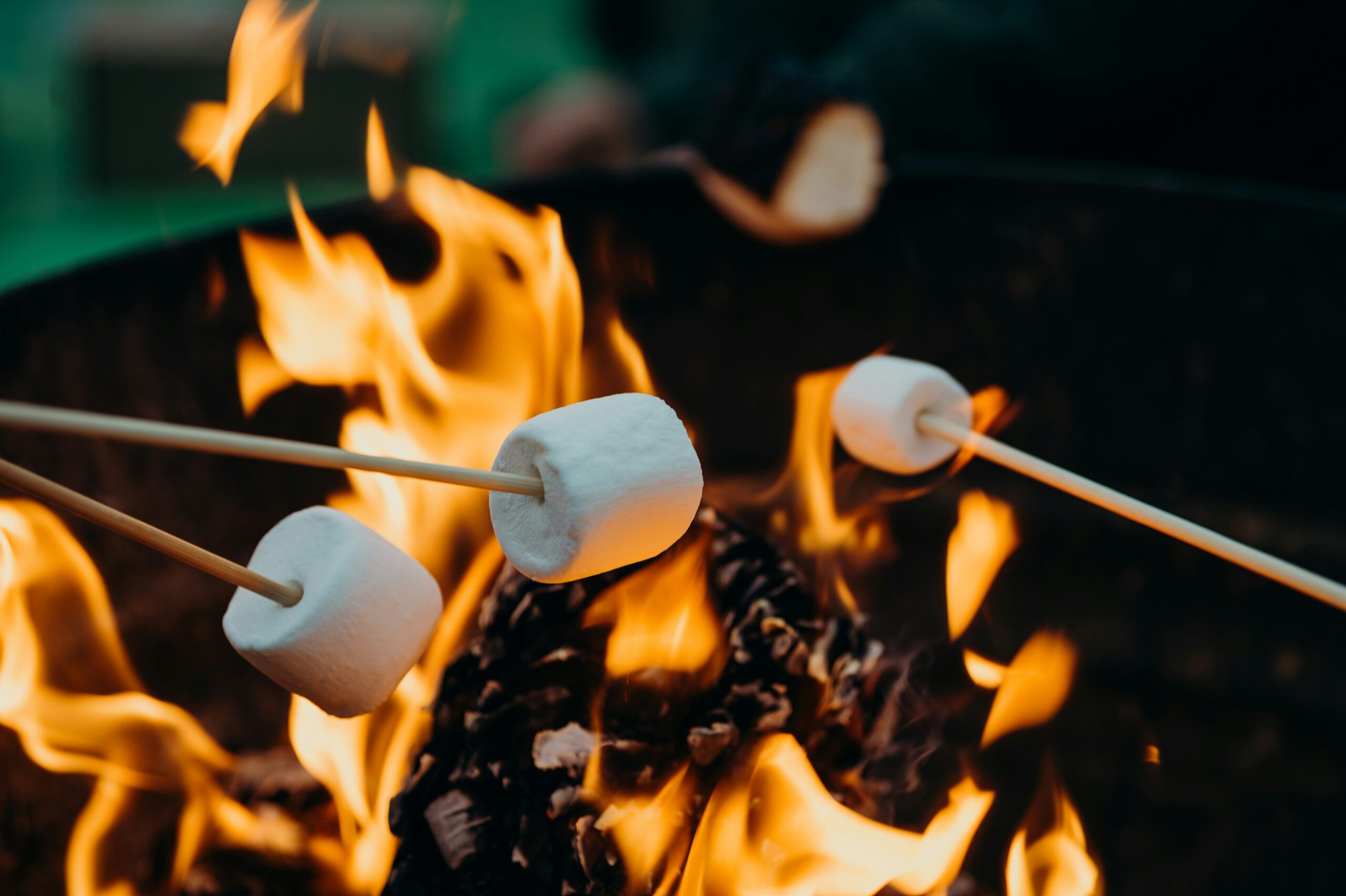Marshmallows on a fire