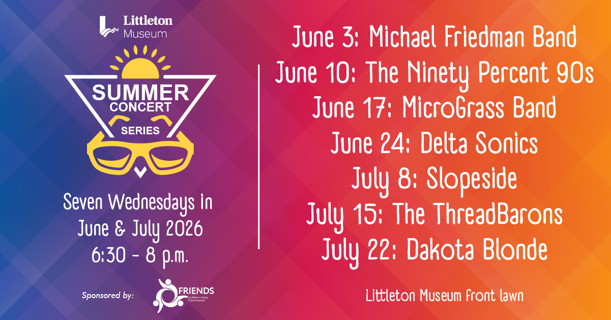 List of the performing bands on a colorful cheerful background